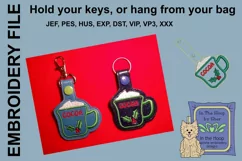 ITH Christmas Cocoa Key Fob - Embroidery Design Product Image 1