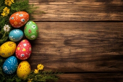 easter wooden planks flat lay Product Image 1