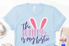 The bunny is my bestie - Easter SVG EPS DXF PNG Cutting File Product Image 3