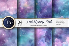 Dreamy Pastel Galaxy Purple Teal Texture Digital Paper Product Image 1