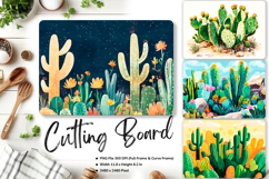Cactus Cutting Board Kitchen Chopping Board Succulent_113 Product Image 1