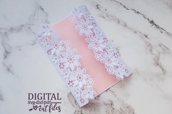 Floral Pop up gate fold invitation greeting card svg cut Product Image 3