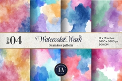 Watercolor Wash Digital Paper | Seamless Rainbow Texture Product Image 1