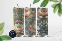 Vintage Mughal Lotus Pattern | Indian Lotus Floral Texture Product Image 2