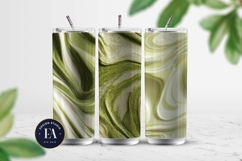 Matcha Latte Swirl Pattern, Creamy Matcha Abstract Paper Product Image 2