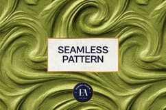 Matcha Latte Swirl Pattern, Creamy Matcha Abstract Paper Product Image 3