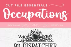 911 Dispatcher floral svg - 911 dispatcher svg with flowers Product Image 5