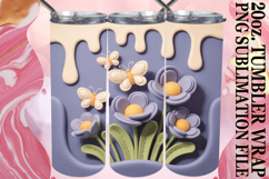 Gentle Thoughts 20oz tumbler wrap, 3D Flowers Product Image 1