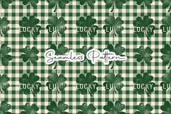 Lucky Clover Plaid Seamless Patterns - Leprechaun &amp; Clovers Product Image 7