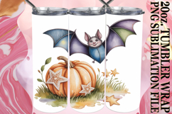 Uplifting moments 20oz tumbler wrap, Pumpkin Watercolor Product Image 1