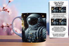PLAYFUL PNG for 15oz Mug Wrap , Astronaut Product Image 1