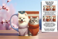 Sleek 11oz Png Mug Wrap Artwork , Dog and cat Product Image 1