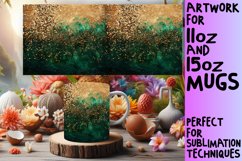 Sparkling Leopard Floral Mug Design Product Image 1