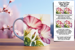 Sweet 15oz Mug Wrap Png Artwork , Flowers Product Image 1