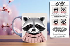 Glamorous 15oz Mug Wrap Png Design , Valenines Animals Product Image 1