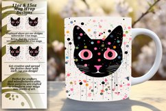 Kitty Kaleidoscope: Colorful Cat Sublimation Mug Product Image 1