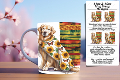 Chic 11oz Png Mug Wrap Template , Cute Dog Product Image 1