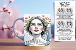 Lovely 11oz Mug Wrap Png Artwork , Beauty Woman Product Image 1