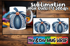 Tender love 11oz 15oz sublimation wrap, Pumpkin Watercolor Product Image 1