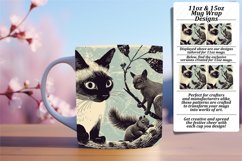 Artistic Feline Mug Wrap: Sublime Sublimation Product Image 1