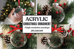 Acrylic Christmas Ornament Mockup , christmas ornament mocku Product Image 1