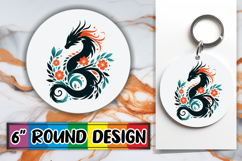 Radiant Sublimation Coasters PNG, Flower Animals Product Image 1