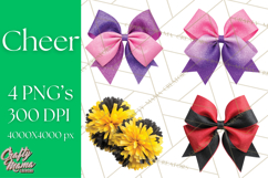 Cheerleader Clipart PNG with Glitter Pom and Color Splash Product Image 1