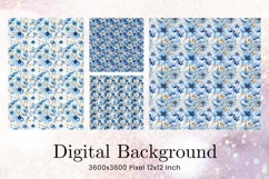 Flower Pattern Background Wallpaper Digital Paper_114 Product Image 1