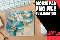 Blissful MOUSE MAT PNG Style, 3D Flower Product Image 1