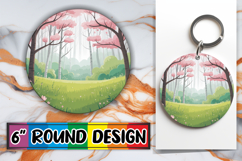 Luminous Round Ornaments Sublimation PNG, Spring Product Image 1