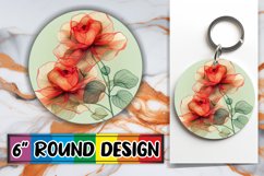 Floral Frenzy Sublimation Circles - Keychain &amp; Car Coaster Product Image 1