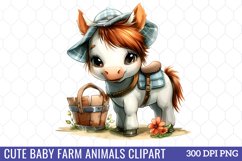 Cute Baby Farm Animals Clipart Product Image 1