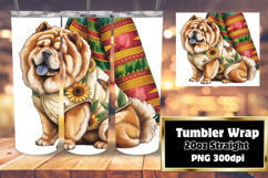 SLEEK 20oz Sublimation Tumbler Template , Cute Dog Product Image 1