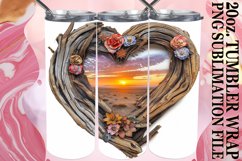 Summer Serenade Tumbler Sublimation - 3D Heart Frame Product Image 1