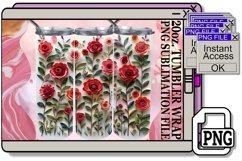 Dreamy Whimsical Floral 3D Tumbler Design Product Image 1