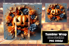 EYE-CATCHING 20oz Tumbler Template , 3D Pumpkin Product Image 1