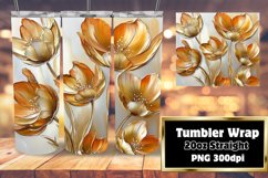 Beautiful Gift: 20oz Tumbler Wrap , 3D Flower Product Image 1