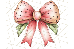 Watercolor Summer Bow Clipart PNG, Coquette Bright Bow Png Product Image 2