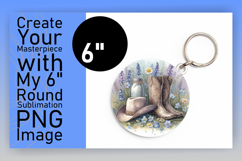 Lovely Keychain Round Design PNG , Western Product Image 1