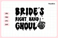 Spooky Bachelorette Party Saying SVG | Right Hand Ghoul Product Image 3