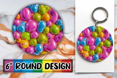 Bold Abstract Inflated Puff Sublimation Circle Artworks Product Image 1