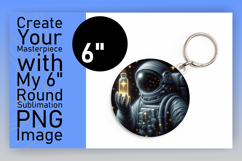 Playful Circle PNG for Sublimation , Astronaut Product Image 1