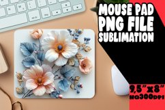 Vibrant Colorful Floral Design Mouse Pad: Sublimation Joy Product Image 1