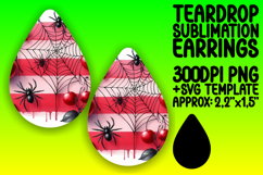 Elegant Teardrop Earrings Design Template , Halloween Product Image 1