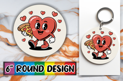 Radiant Ornaments Round Design, Valenines Heart Product Image 1
