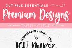 ICU Nurse SVG - a critical care unit nurse svg for crafts Product Image 5