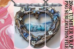 Timber Tranquility: Heart Frame Sublimation Product Image 1