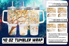 Vibrant Watercolor Tree Tumbler Wrap - 40oz Product Image 1