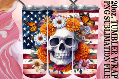 Happy Journeys 20oz tumbler wrap, Skull USA Product Image 1