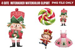 Cute Nutcracker Watercolor Clipart PNG Product Image 1